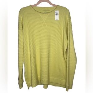 💟 3/$20 NWT American Eagle Oversized Thermal Tunic soft yellow size medium